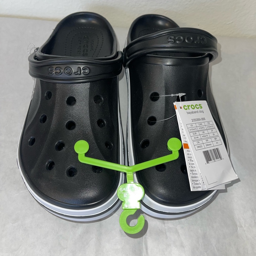 Crocs Black and White Size 10 Men and 12 Women’s NEW